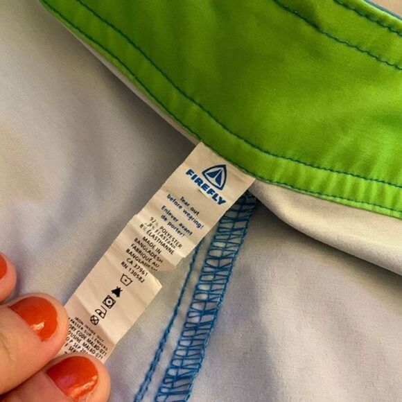 Firefly Blue & Green Swim Shorts/Trunks - Picture 5 of 5